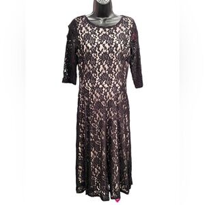 Melrose black lace dress stretch